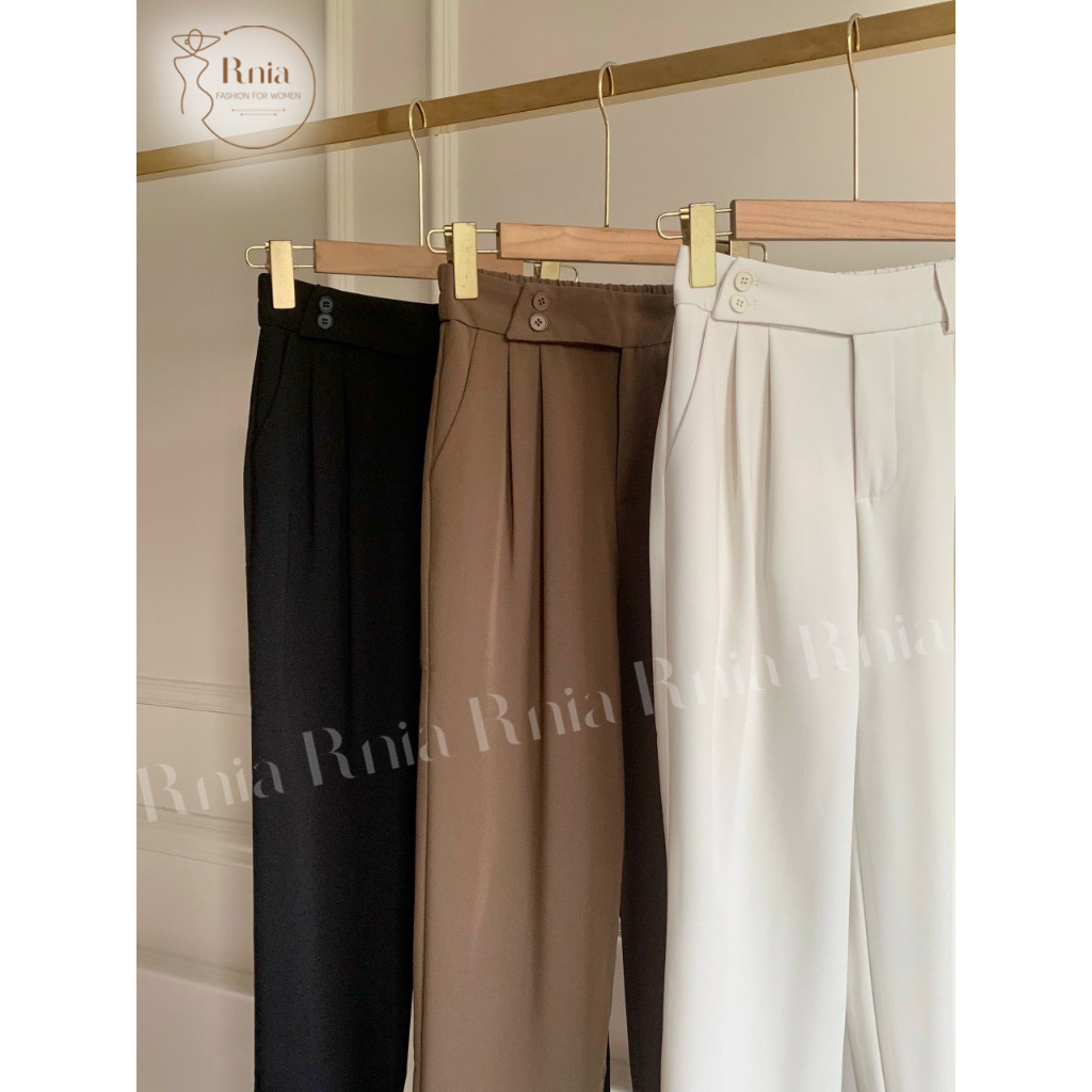 Quần Nữ Dáng Baggy Cạp Chun Sau RNIA Q23102