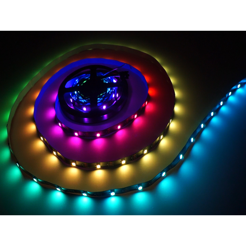 LED đuổi, LED địa chỉ WS2812B, Led ARGB 5V 30 led, cảm biến âm thanh