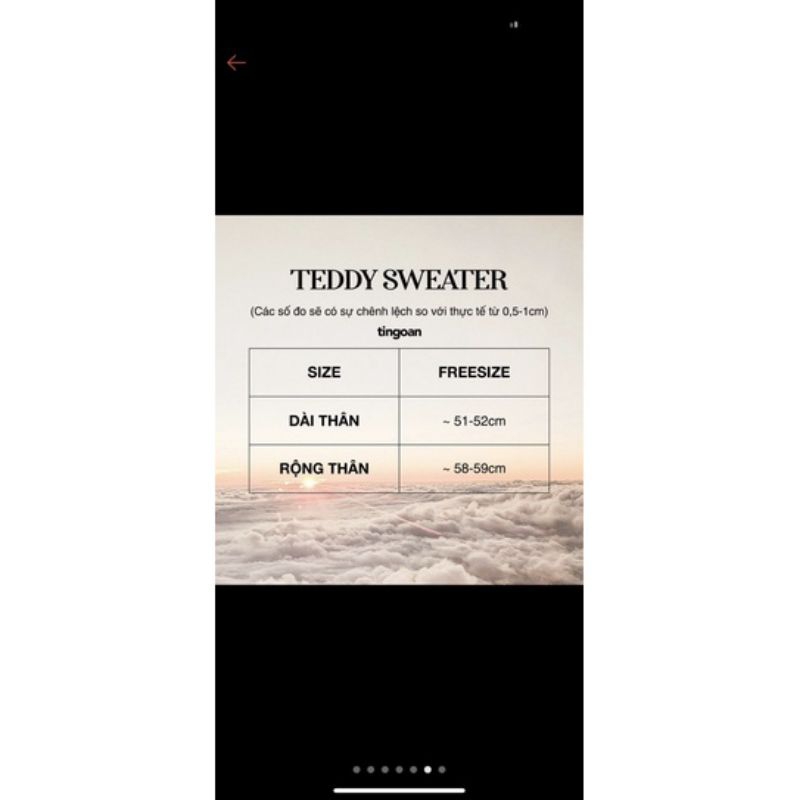 Pass Áo len lửng trễ vai Tingoan Teddy Sweater/BL