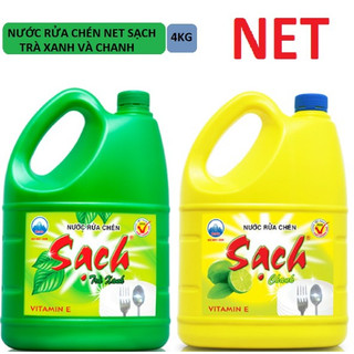 1 can nước rửa chén NET sạch hương chanh (4kg/can)