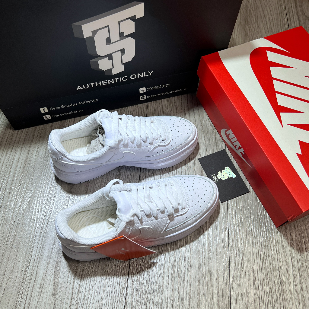 Giày thể thao NIKE COURT VISON LOW ALTA  ALL WHITE DM0113 100