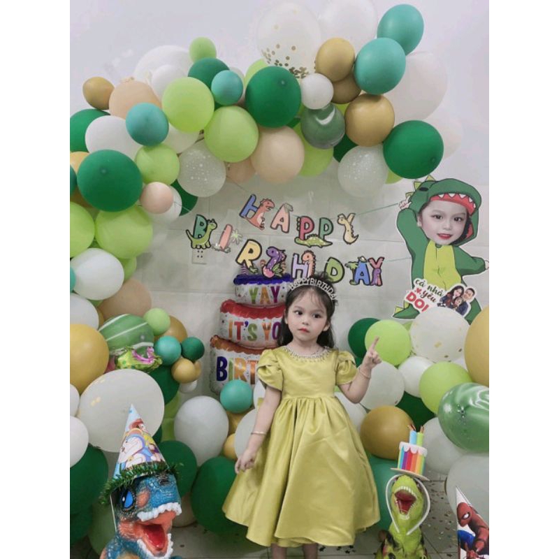 Đầm công chúa bé gái, váy tay sen đính đá thôi nôi , đi tiệc cho bé.