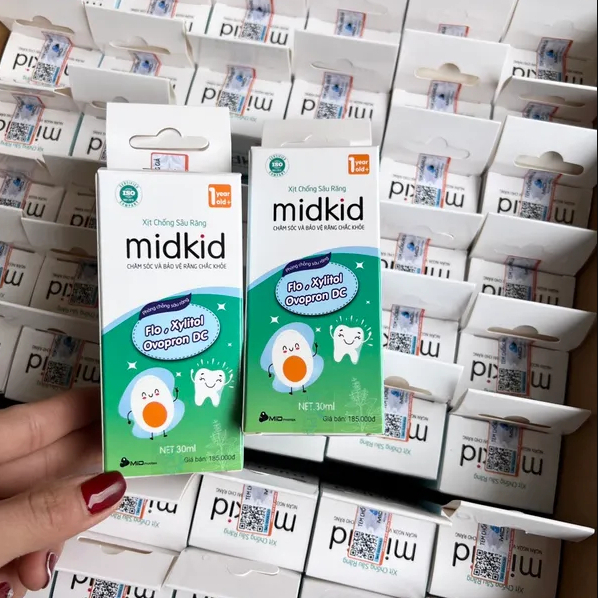 Xịt chống sâu răng Midkid 30ml cho bé