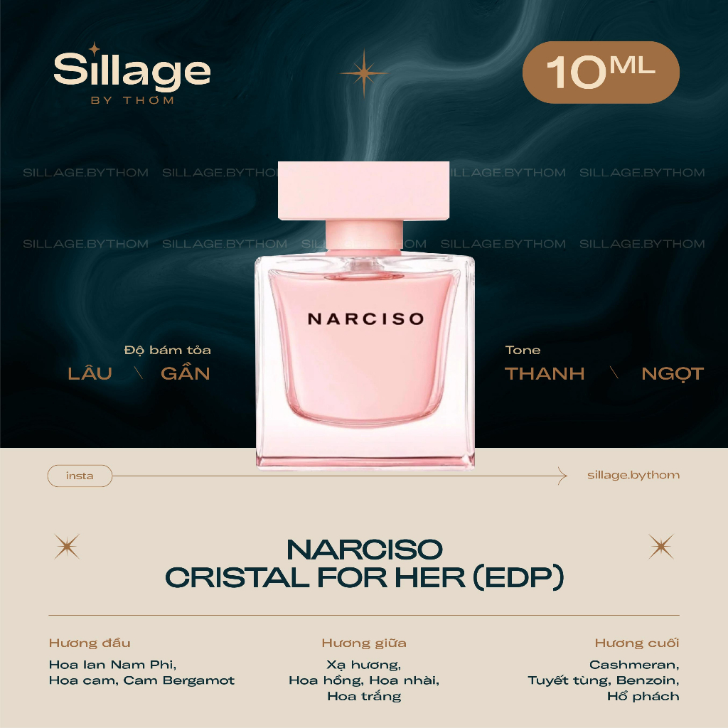 NAR C I S O CRISTAL FOR HER EDP | Mẫu thử nước hoa nữ