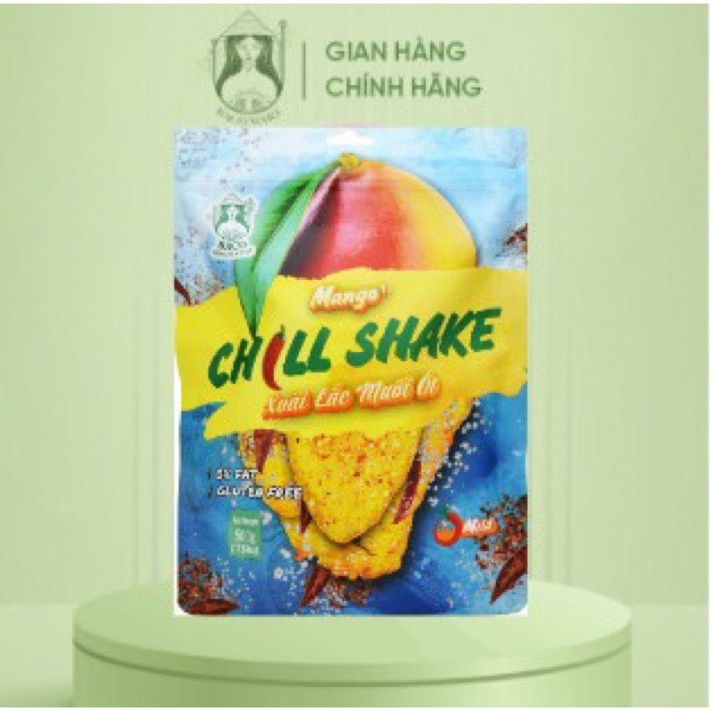 Xoài sấy dẻo lắc muối ớt ăn vặt Chilli Mango Baco Mart gói 500g