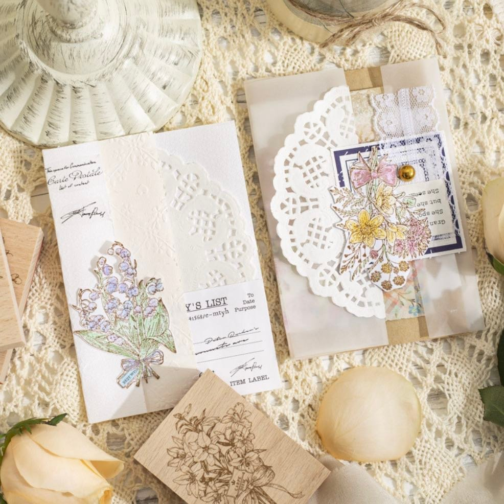 Con dấu gỗ trang trí BOUQUET STAR WISH Series