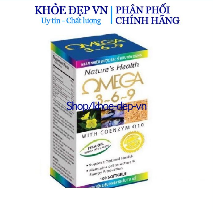 Omega 369 - Hộp 100 viên - Tăng cường dưỡng chất cho mắt giúp mắt sáng- Chuẩn BYT