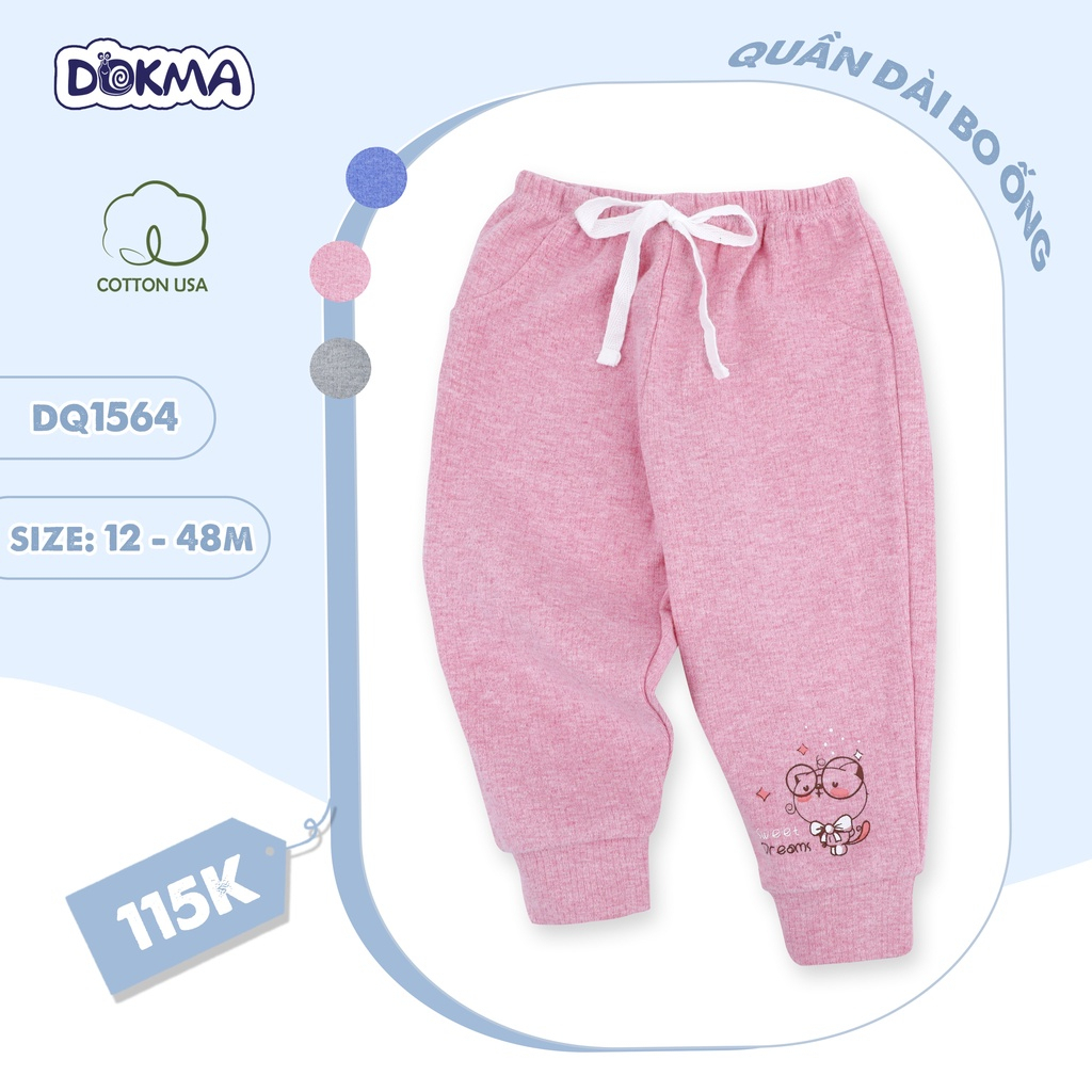 1-4Y Quần nỉ dài chất mềm đẹp Dokma