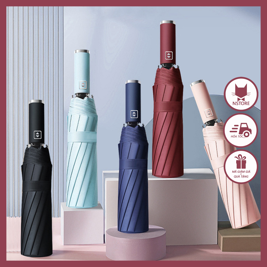 Ô Dù gấp gọn , dù che mưa , chống tia UV 10 nan ( nhiều mẫu )
