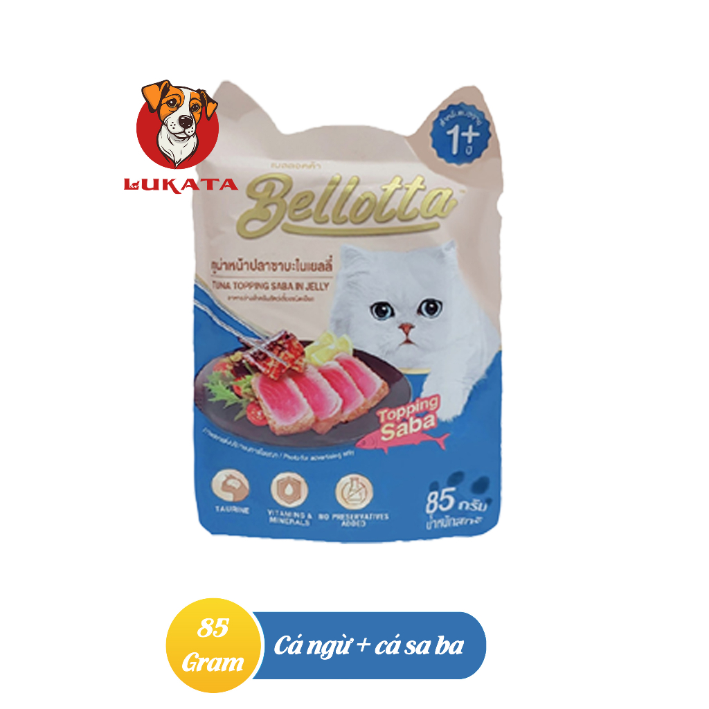 Pate Cho Mèo - Pate Bellotta Dạng Gói 85g Nhiều Vị _ LUKATA