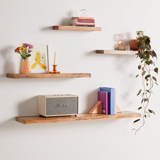 Kệ gỗ treo tường nhiều kích thước, kệ gỗ treo tường trang trí WoodenHouse.decor, decor phòng khách, phòng ngủ, phòng bếp