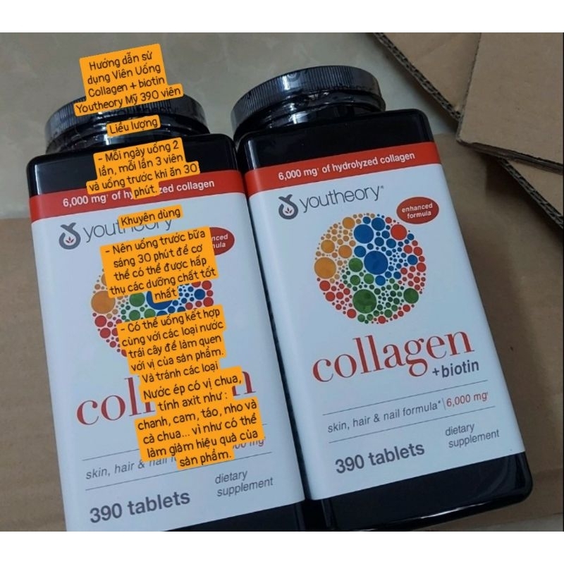 Viên uống Collagen mỹ youtheory 390 viên