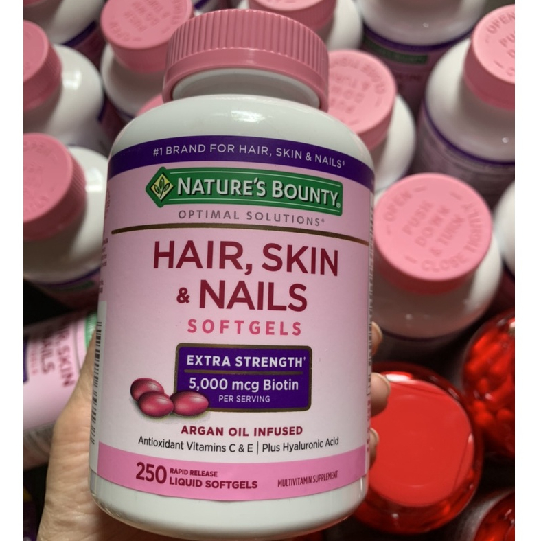 Viên Uống Đẹp Da, Tóc, Móng 250 viên Nature's Bounty HAIR SKIN NAIL / NAILS