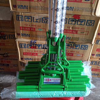 Cây lau nhà mút xốp màu xanh