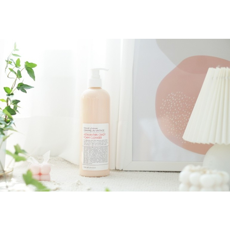Sữa Rửa Mặt Tạo Bọt Graymelin Astaxanthin Crazy Foam Cleanser 500ml