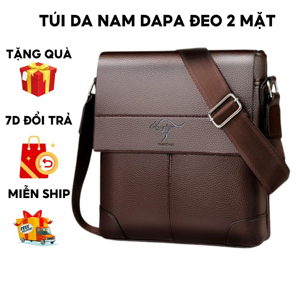 Túi đeo chéo da nam Kellandy Dapa cao cấp nước đi chơi đi làm đi học