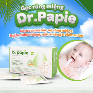 Gạc rơ lưỡi dr.papie vệ sinh răng miệng cho bé/ rơ lưỡi dr.papie