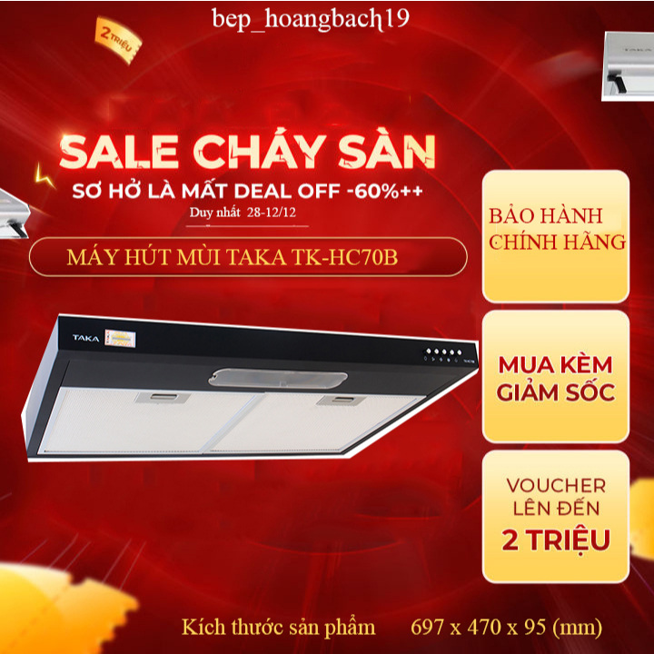 Máy Hút Mùi Siêu Mỏng TAKA HC70B,S | BigBuy360 - bigbuy360.vn