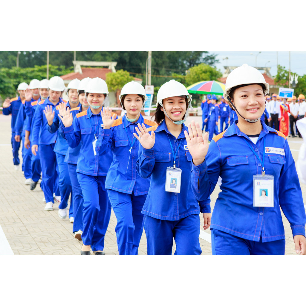 Quần áo bảo hộ PETROLIMEX nữ - size 37-48kg chất kaki chính hãng của tập đoàn PETROLIMEX