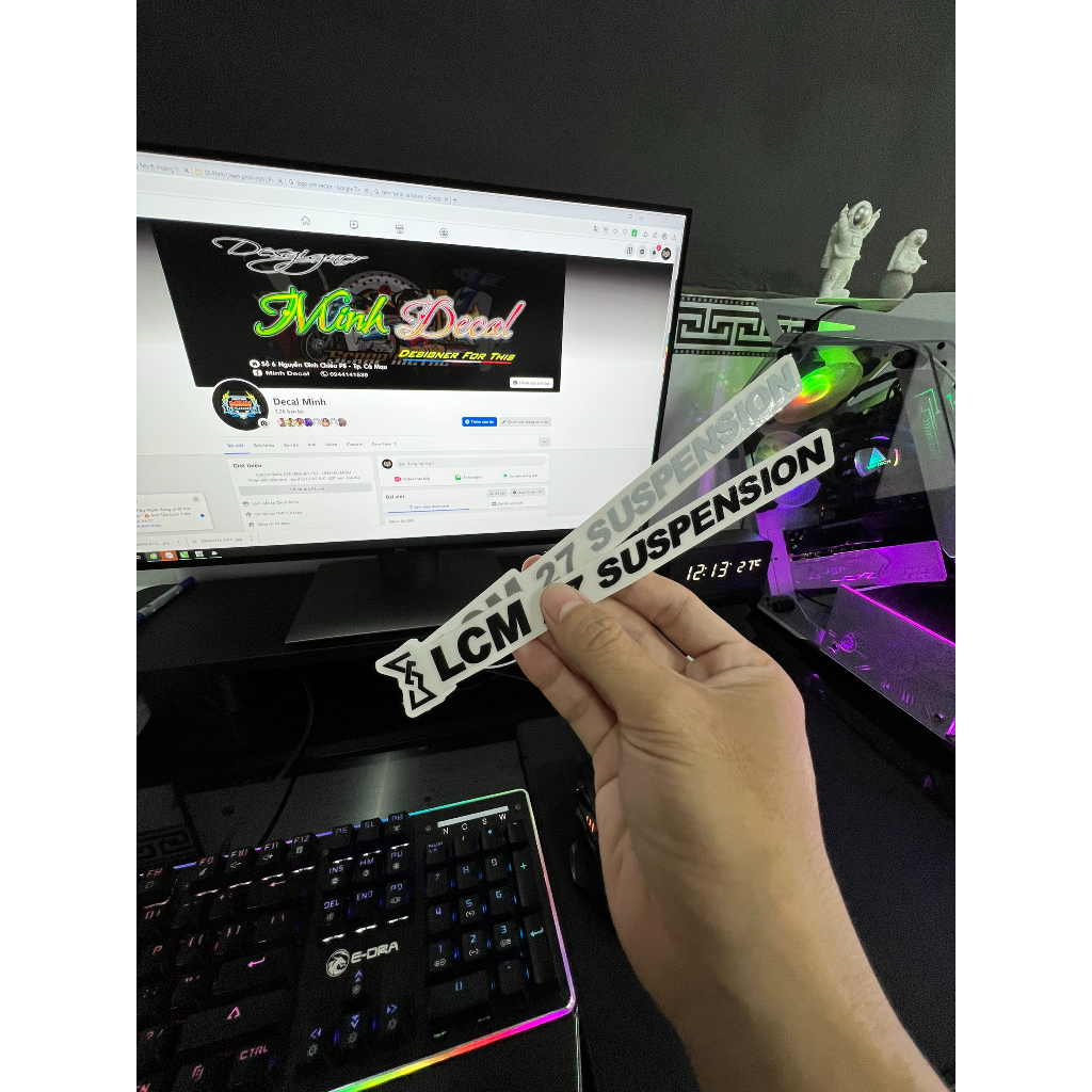 TEM DÁN PHUỘC XE MÁY - CẮT GHÉP SẲN- CHUẨN KHUNG