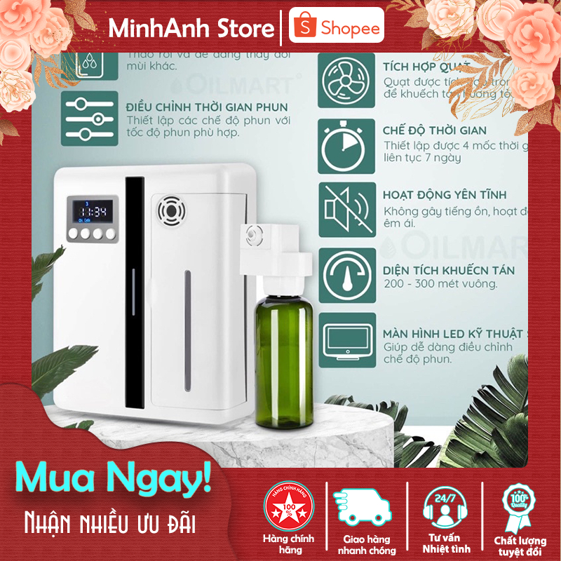 Máy xông tinh dầu công nghiệp (bản mới) khuếch tán phun sương cho spa, khách sạn, nhà hàng - bảo hành 12 tháng