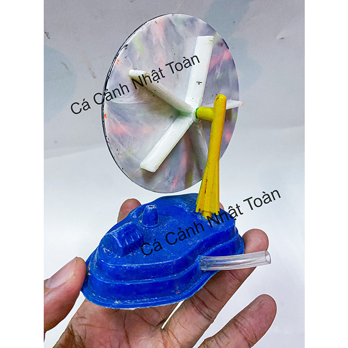 VÒNG QUAY NGŨ SẮC TRANG TRÍ HỒ CÁ NON BỘ 10X4X10CM