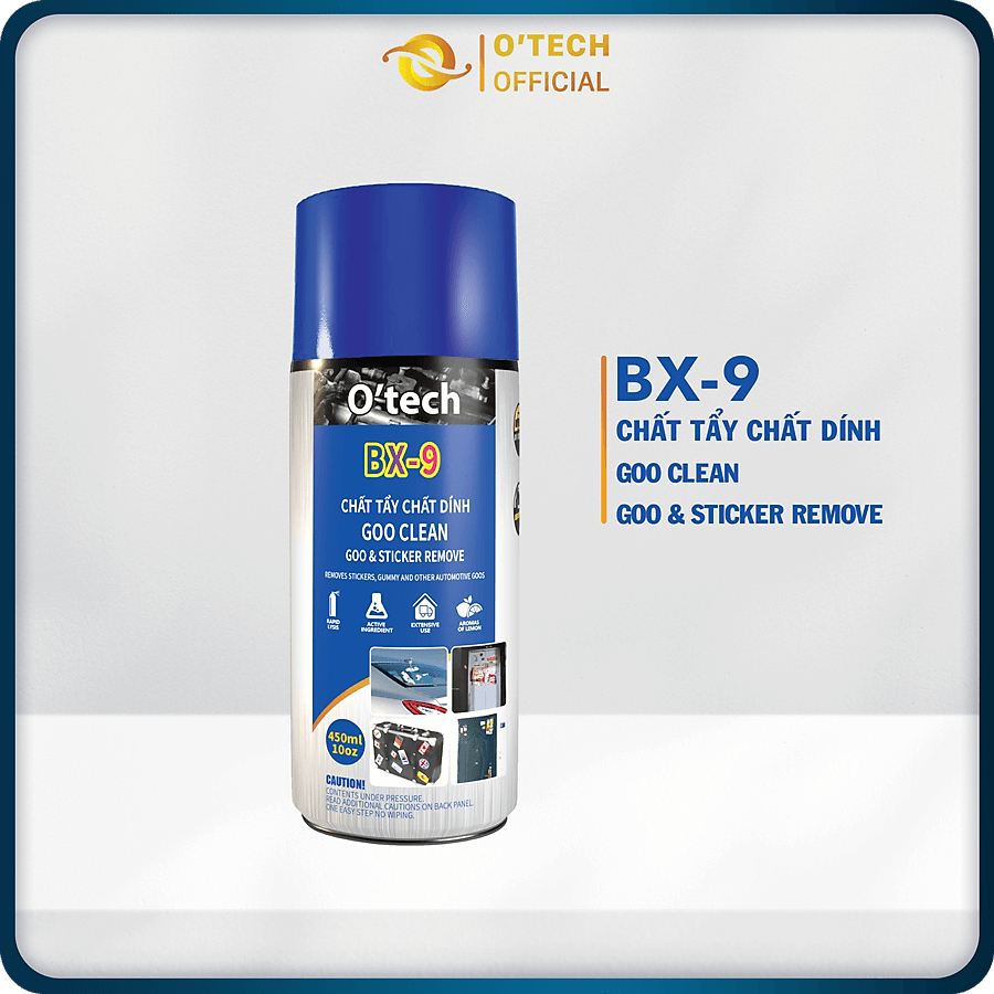 Bình xịt BX-9 Chất Tẩy Chất Dính O’tech (450ml) Goo Clean