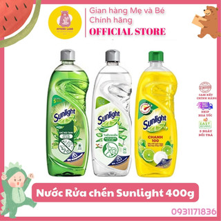 [Hoả Tốc] Nước Rửa Chén SUNLIGHT Chai 400g Chanh / Thiên Nhiên Lô Hội Trắng / Trà Xanh Nhật