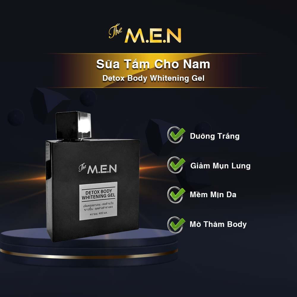 Hàng chính hãng: Sữa Tắm The MEN Detox Body Whitening Gel Thailand 400ml