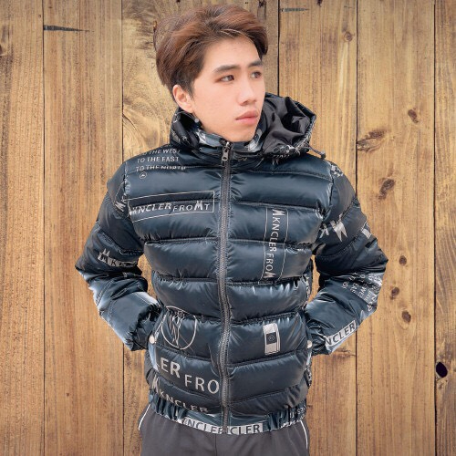 Áo khoác phao bóng nam in chữ, Áo phao béo nam mùa đông siêu đẹp dày dặn ấm áp