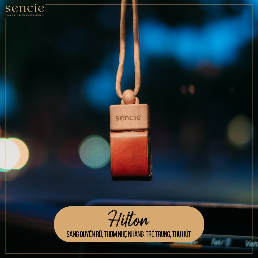 [HILTON - Best Sell] Tinh dầu thơm xe hơi cao cấp SENCIE, treo xe hoặc gắn khe quạt gió, mùi Luna Hi