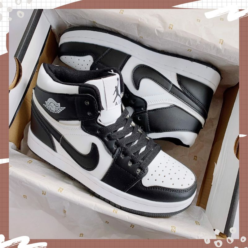 Giày Jordan Cổ Cao Nam Nữ, Giày JD1 Panda Cổ Cao Thời Trang Full Box Bill Hàng Đẹp