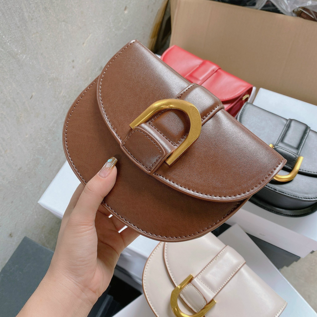 Túi Xách Nữ Cnk Bầu Móng Ngựa Kẹp Nách Đeo Chéo Size 18Cm