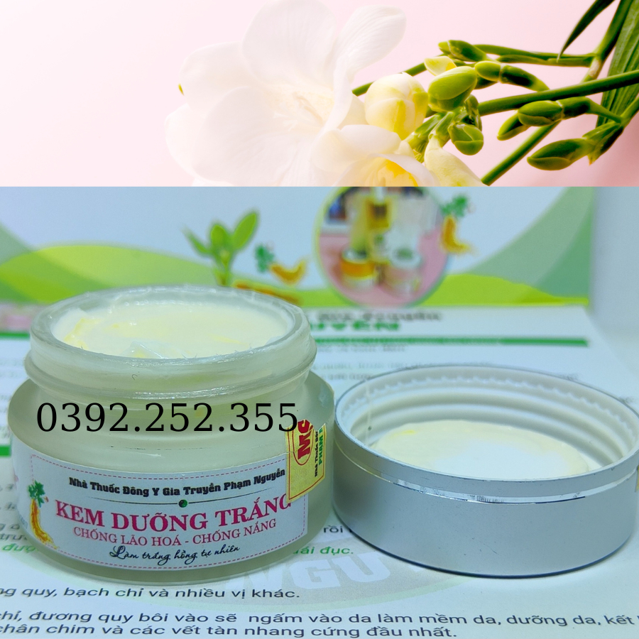 KEM DƯỠNG TRĂNG, GIẢM NHĂN, LÀM MỊN DA ĐÔNG Y GIA TRUYỀN PHẠM NGUYỄN HANDMADE , kem dưỡng da ban đêm
