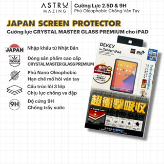 [Khung tự dán] Kính cường lực AstroMazing độ cứng 9H chống vân tay dành cho iPad Pro 11 Air 4 5 Gen 5 6 7 8 9