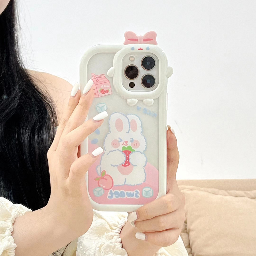 Ốp lưng iphone nơ camera hình vuông heo not fat 6/6splus/7/7plus/8/8plus/x/xs/11/12/13/pro/max/plus/promax-Awifi B5-17