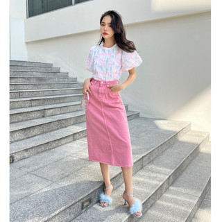 Olv - chân váy taffy midi skirt