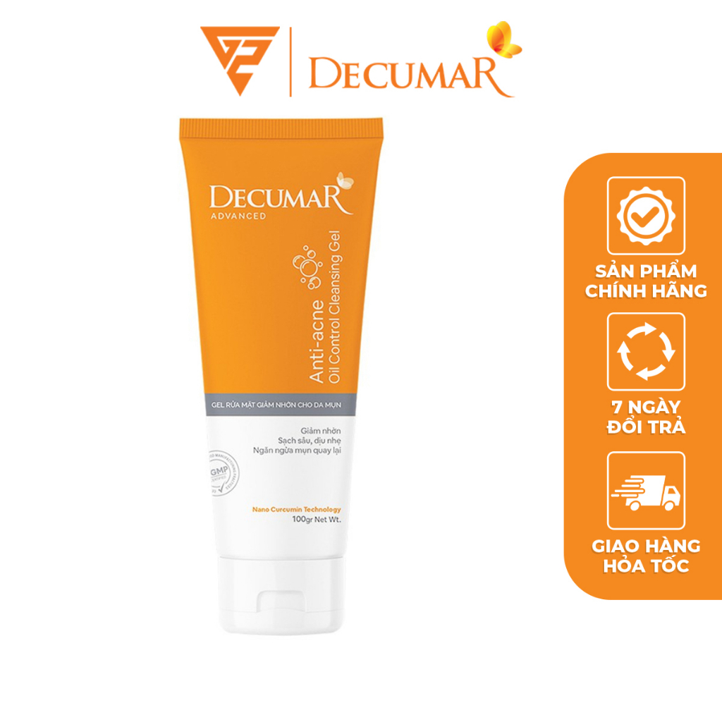 Sữa Rửa Mặt Dạng Gel Decumar Advanced Anti Acne Oil Control Cleansing Gel 100gr Kiểm Soát Nhờn Mụn