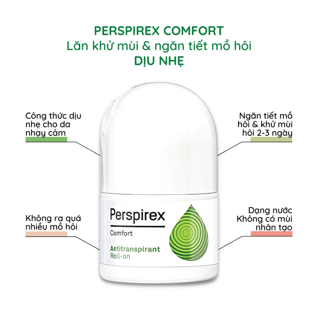 Lăn Khử Mùi Perspirex Comfort Dành Cho Da Nhạy Cảm 20ml