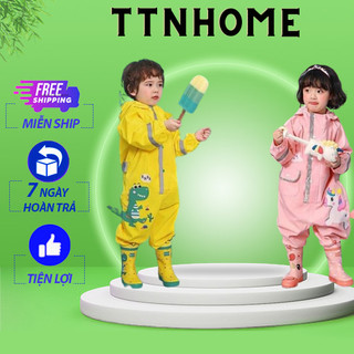 Bộ quần áo mưa liền quần Hàn Quốc dành cho bé ( không bao gồm ủng )