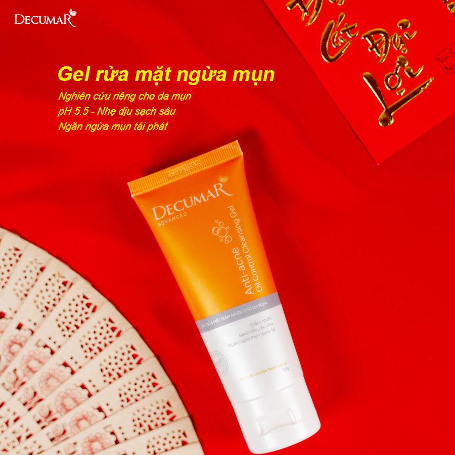 [NHẬP CVIJUL1 GIẢM 10%] Sữa rửa mặt dạng Gel Decumar Advanced 100gr kiểm soát nhờn mụn hoàn toàn mới