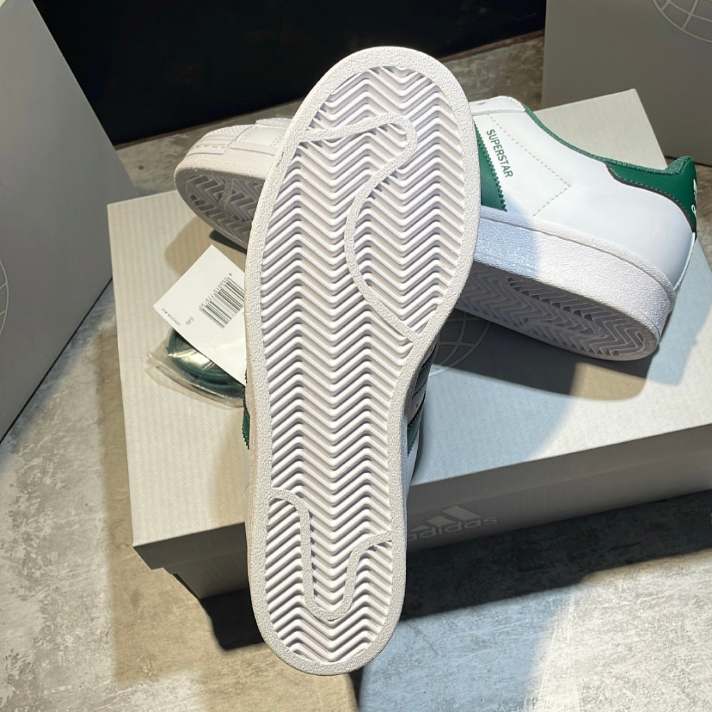 Giày Thể Thao Adidas Superstar 'Cloud White/Collegiate Green/Cloud White'. Giày Thể Thao Sò Vạch Xanh Lá