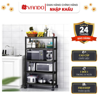 Kệ lò vi sóng Đa Năng Sơn Đen Dùng Nhà Bếp, Để Đồ, Giá Tủ để đồ thông minh