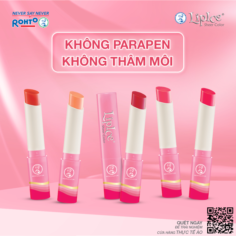 Son dưỡng hiệu chỉnh sắc môi màu tự nhiên Lipice Sheer Color 2.4g Coral - H.Cam San Hô