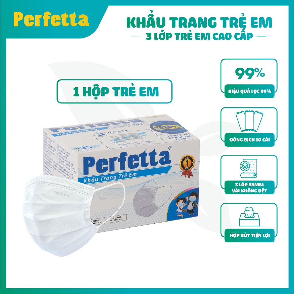 [Tết Trong Ta Là] - Sung Túc - Combo Khẩu Trang Cao Cấp Perfetta, Phiên Bản Giới Hạn (7 hộp/combo)