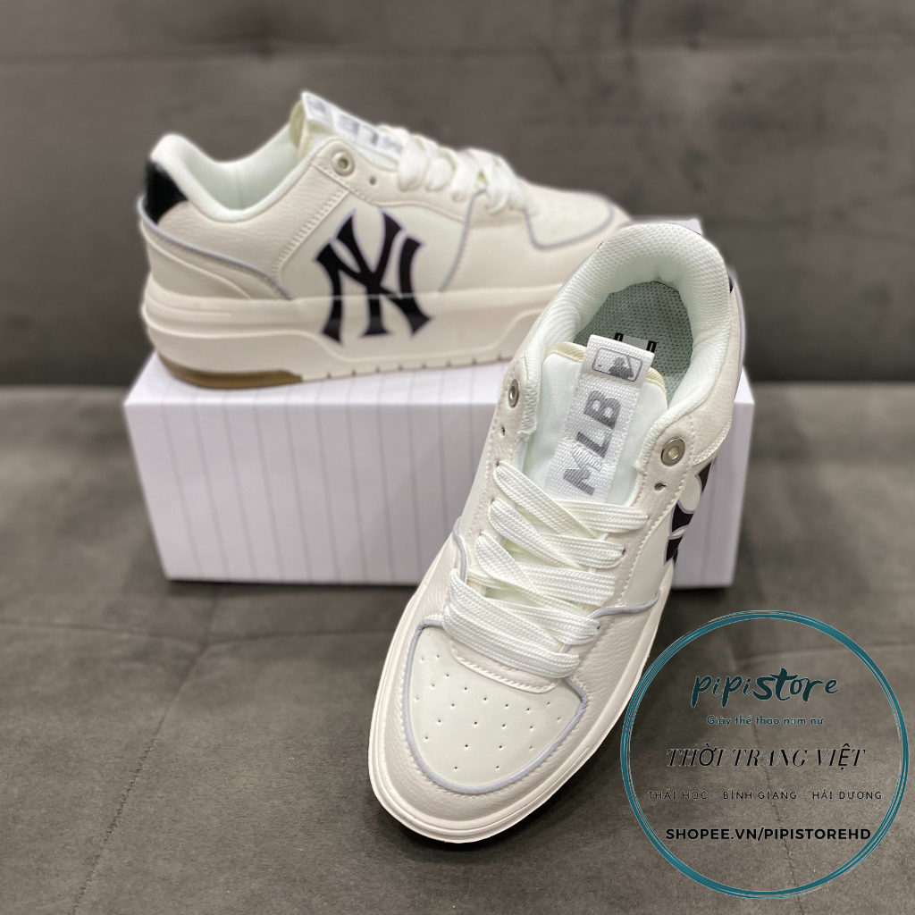 Giày MLB Ny chunky liner đế nâu, Giày mlb ny trắng xám đế nâu. size 36-43