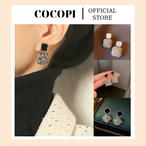 Bông tai, Khuyên tai đính đá bản to nhiều mẫu cá tính COCOPI Accessories - BT125