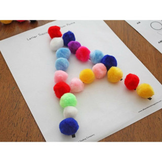 Hạt bông Pom pom 2 và 2.5 cm