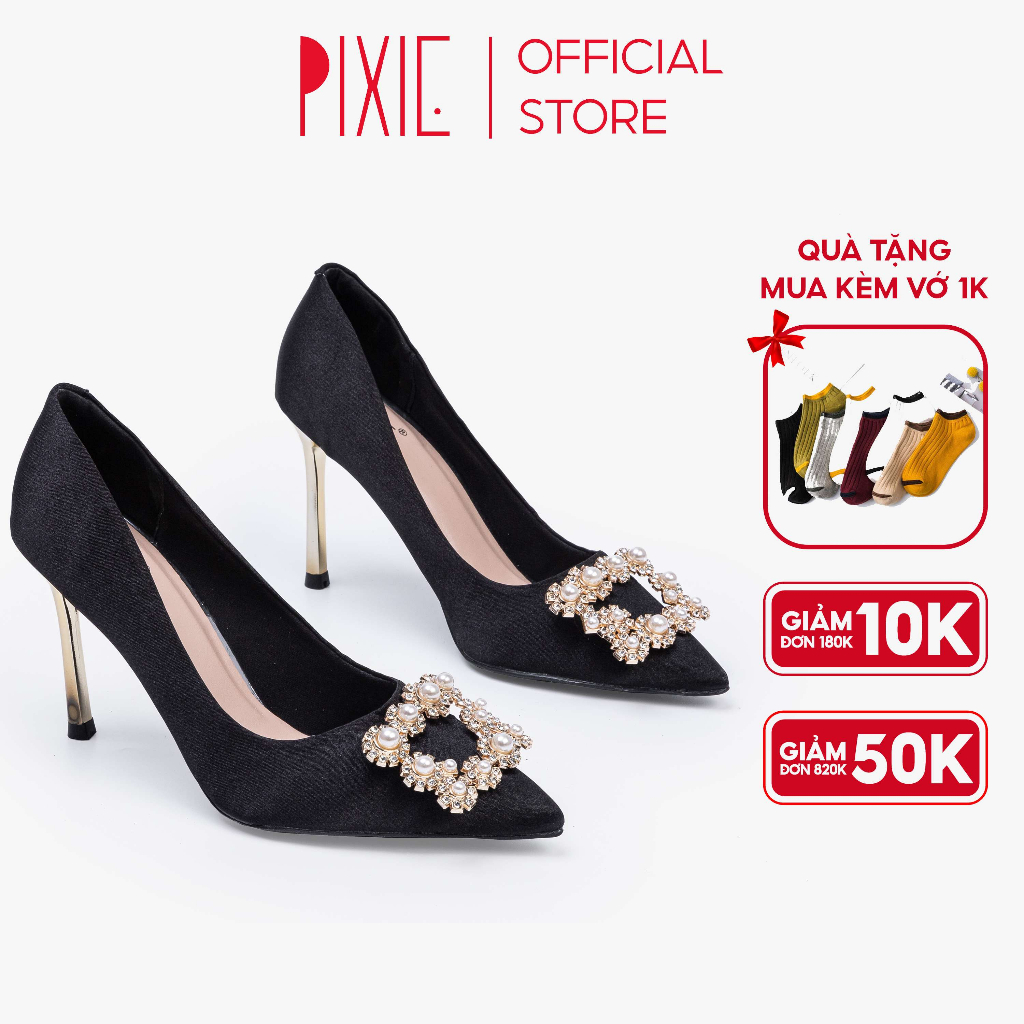 Giày Cao Gót 9cm Phối Khóa H060 Pixie