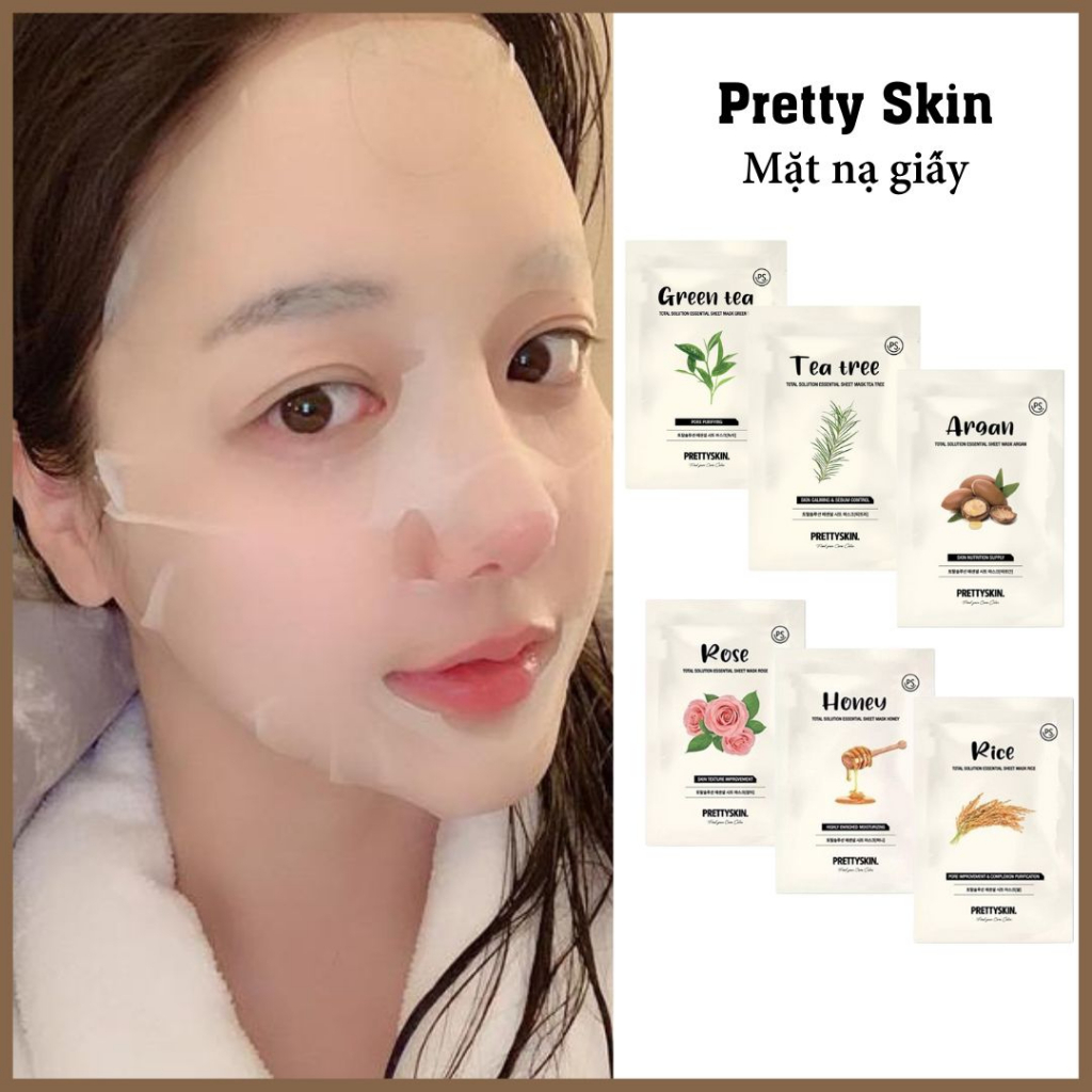 Mặt nạ dưỡng da PrettySkin Total Solution Essential Sheet Mask 23g